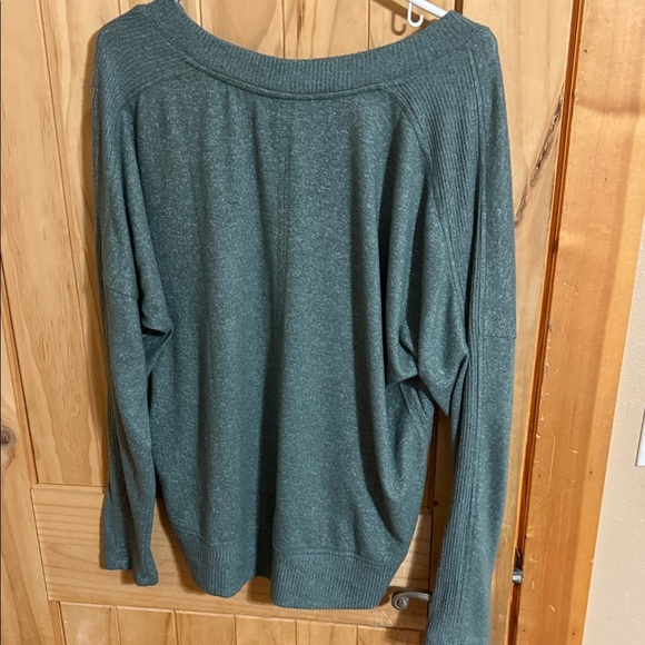 Buffalo David Bitton Women's Teal V-Neck Sweater - Picture 3 of 5